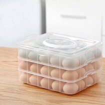 12/18 Grids Eggs Tray Holder Fridge Safe Egg Storage Box Home Storage Containers