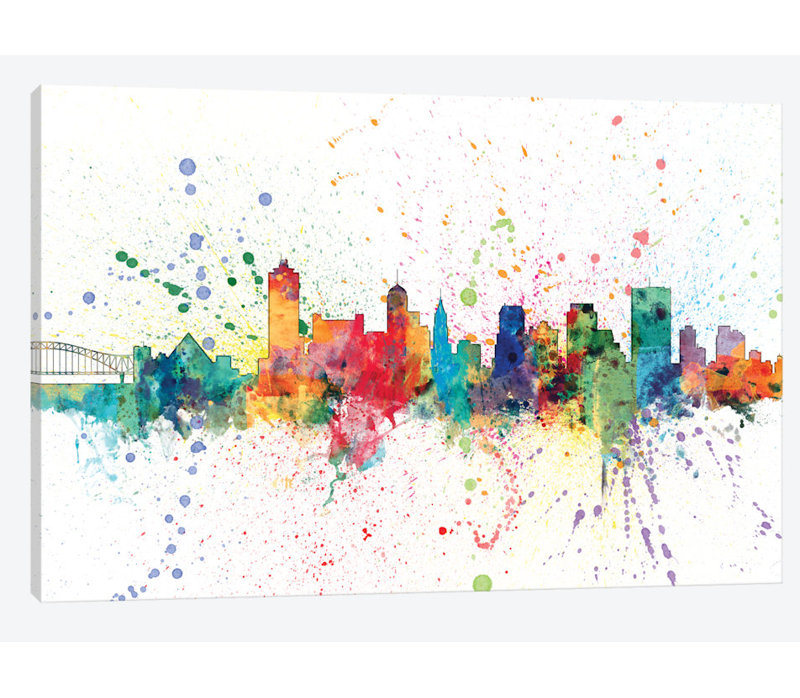 East Urban Home Rainbow Splash Skyline Series Memphis Tennessee