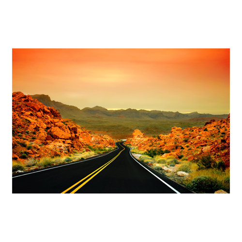 Valley of Fire 2.55m x 3.84m Textured Matt Peel & Stick Wall Mural East Urban Home