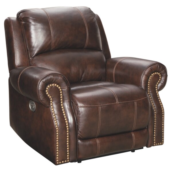 Pitcock Leather Power Recliner By Red Barrel Studio