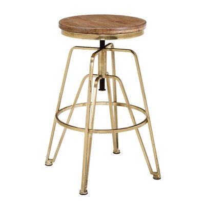 maureen swivel solid wood adjustable height bar stool