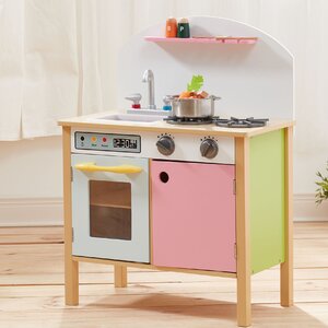 Pretend Play Pink Kitchen