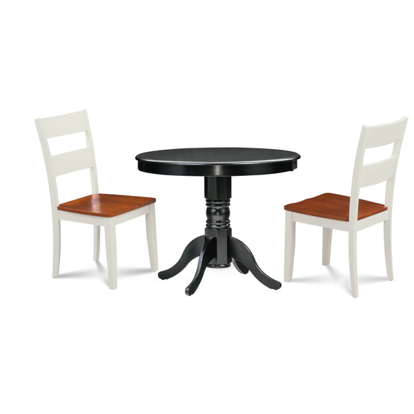 #2 Cedarville Elegant 3 Piece Solid Wood Dining Set By Alcott Hill Herry Up