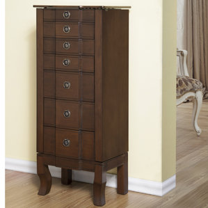 Tr?sor Jewelry Armoire with Mirror by Best Desu, Inc.