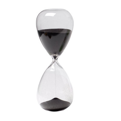 Seals 30-Minute Hourglass Wrought Studio Finish: Black