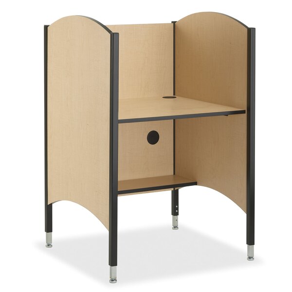 Wood Adjustable Height Study Carrel by Smith Carrel