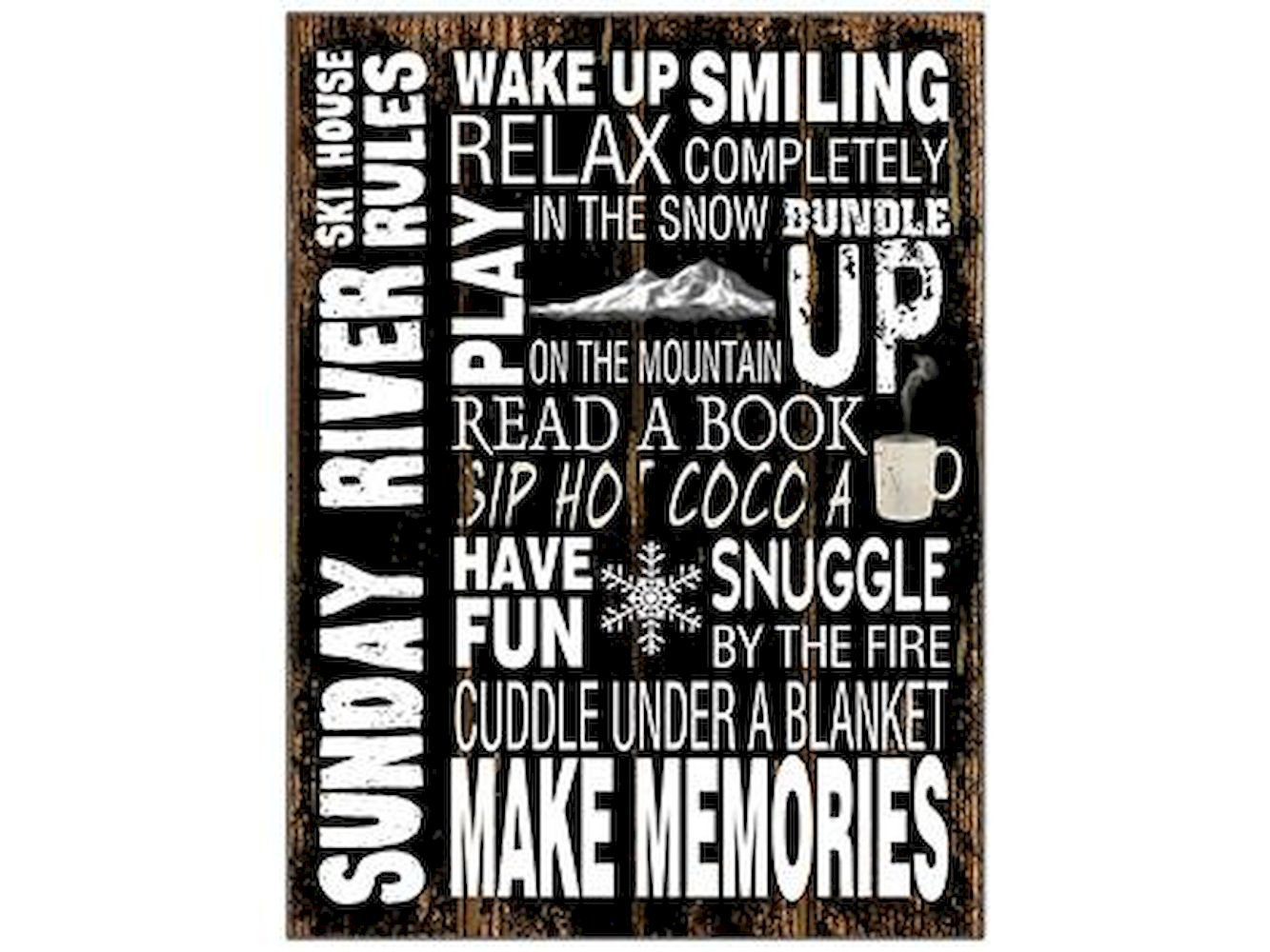 Winston Porter Ski House Rules Wooden Sign Wall Decor Wayfair