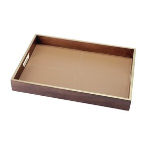 Wood Serving Tray with Interior Lining