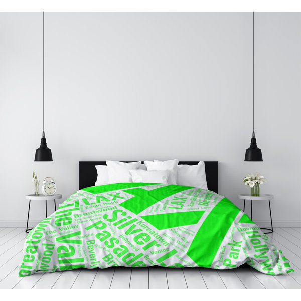 Los Angeles California Districts Single Reversible Duvet Cover
