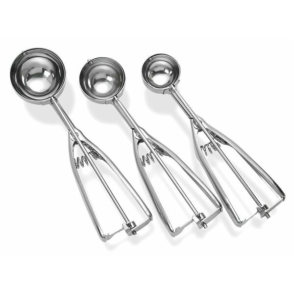 3-Piece Ice Cream Scoop Set with Trigger Release by Kitch N' Wares