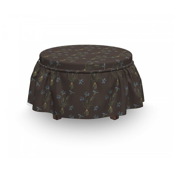 Cornflowers Ottoman Slipcover (Set Of 2) By East Urban Home