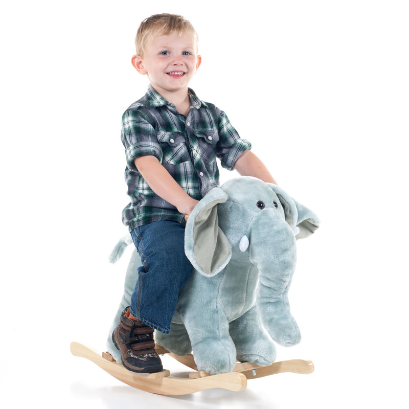 happy trails elephant plush rocking animal
