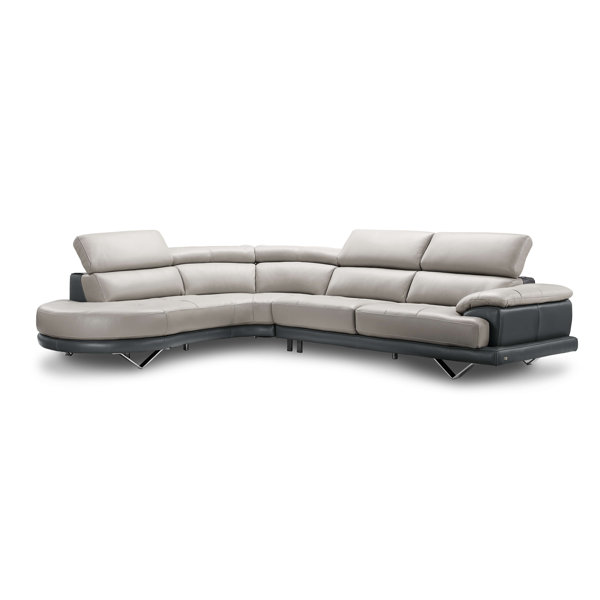 Kerry Leather Sectional By Orren Ellis Read Reviews