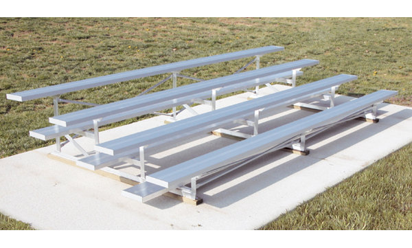 Low Rise Four-Row Aluminum Bleacher by Ultra Play