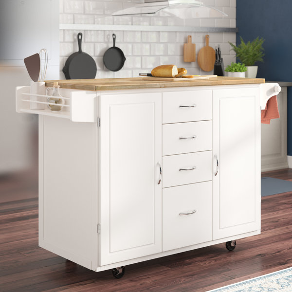 Harwick Kitchen Island With Wooden Top By Alcott Hill Sale