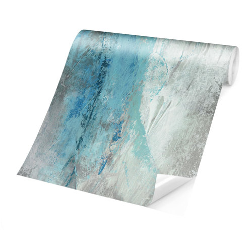 Icy Sea I 3.2m x 4.8m Textured Matt Peel & Stick Wall Mural East Urban Home
