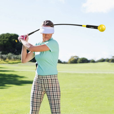 Panarciss Golf Swing Trainer Golf Warm-Up Rod Practices Golf Stick For Adults Golf Swing Trainer Golf Accessories Panarciss Color: Yellow