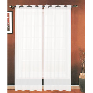 Lorenzo Solid Sheer Grommet Single Curtain Panels