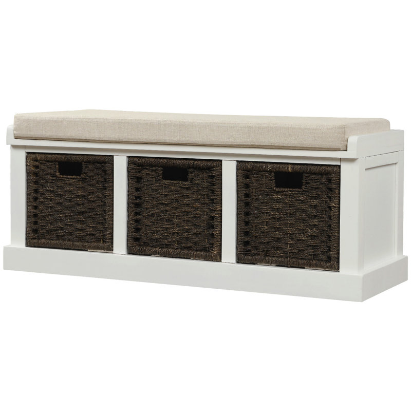 Rosalind Wheeler Rustic Storage Bench With 3 Removable Classic