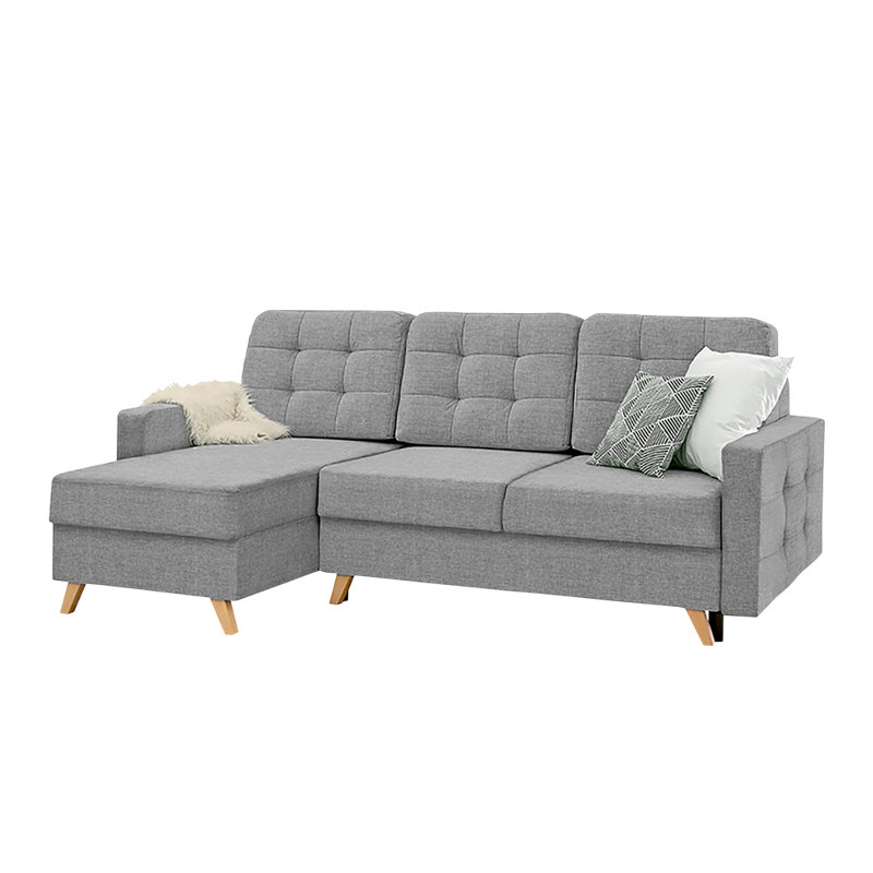 Selsey Living Velvet Reversible Corner Sofa Bed Wayfair Co Uk