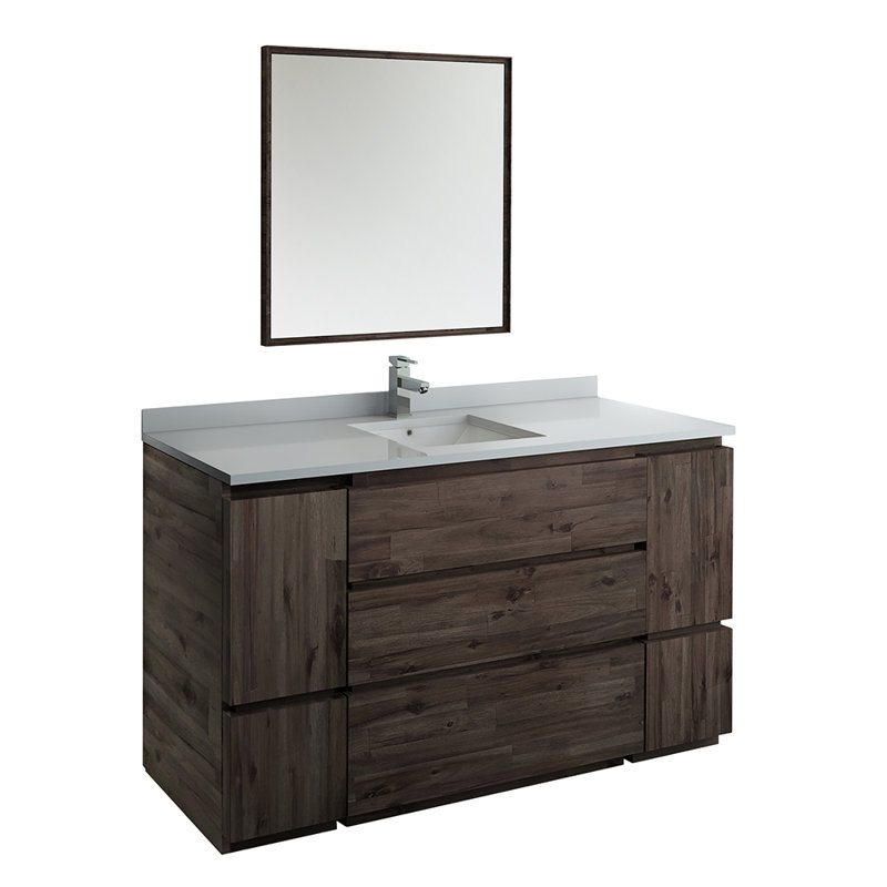 Fresca Formosa 60" Single Bathroom Vanity Set with Mirror ...