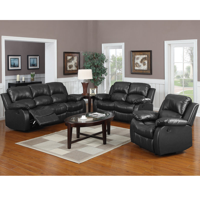 Latitude Run Bryce Reclining 3 Piece Reclining Living Room Set