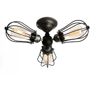 Alaine 3-Light Semi Flush Mount