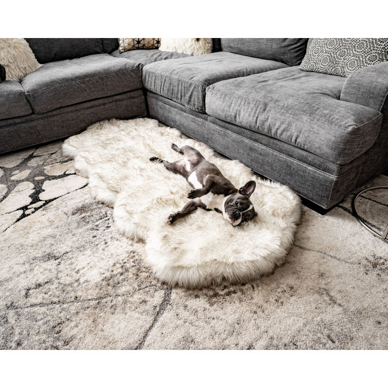 memory foam faux fur dog bed