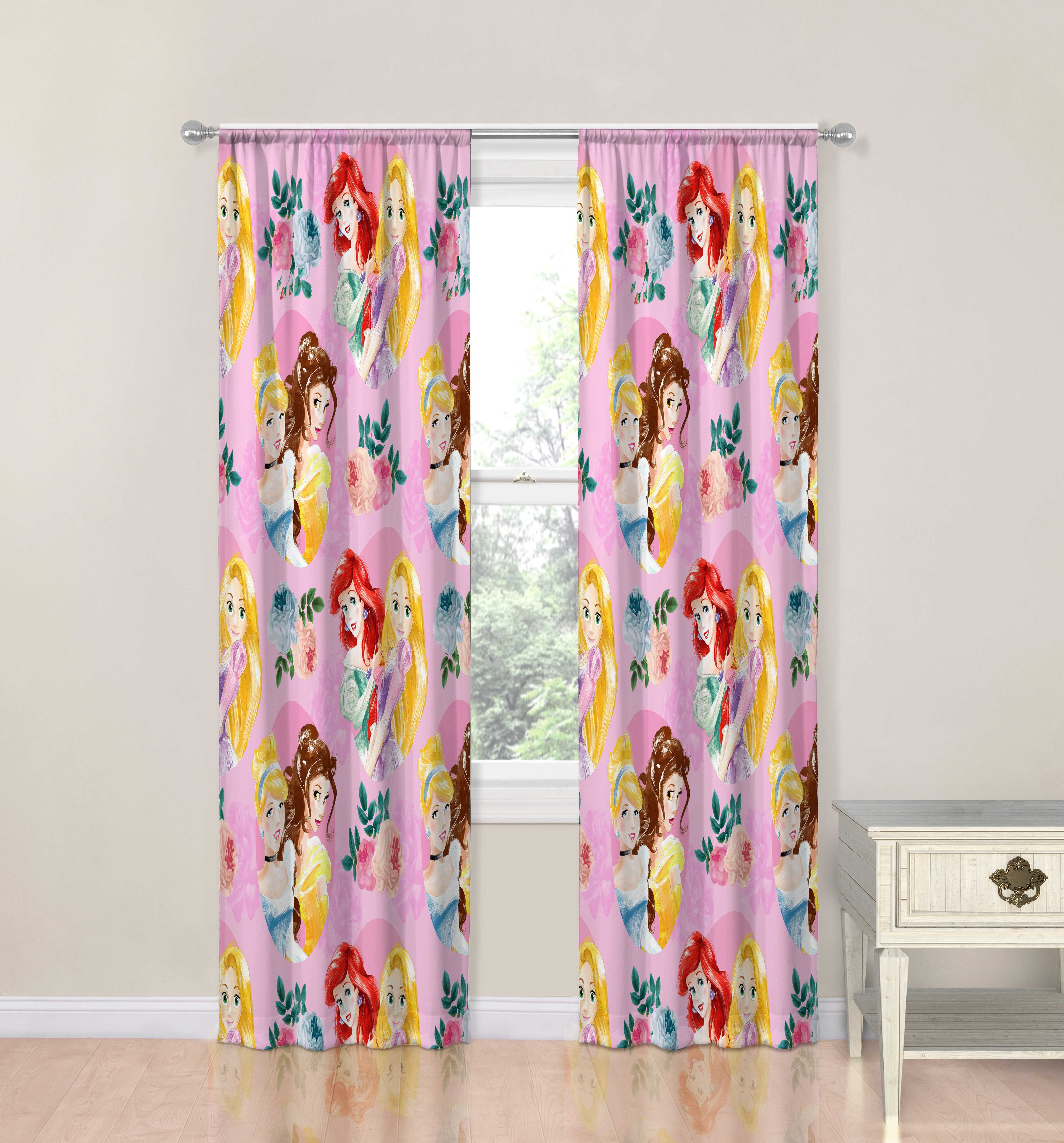 Disney Princess Sassy 63 Drapes Kids Bedroom Decor Window Curtains