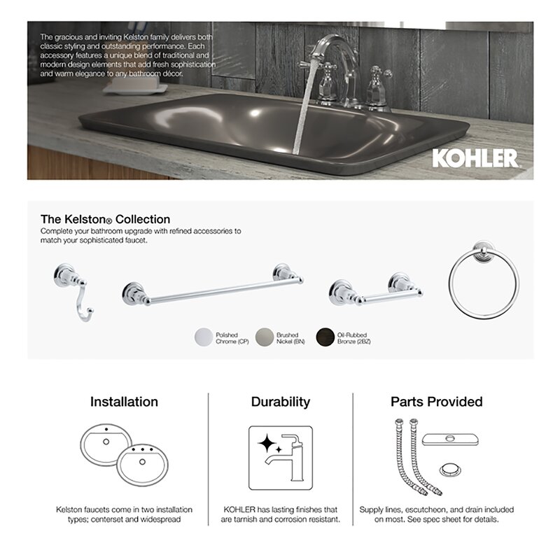 Kelston Widespread Bathroom Faucet With Drain Assembly Reviews