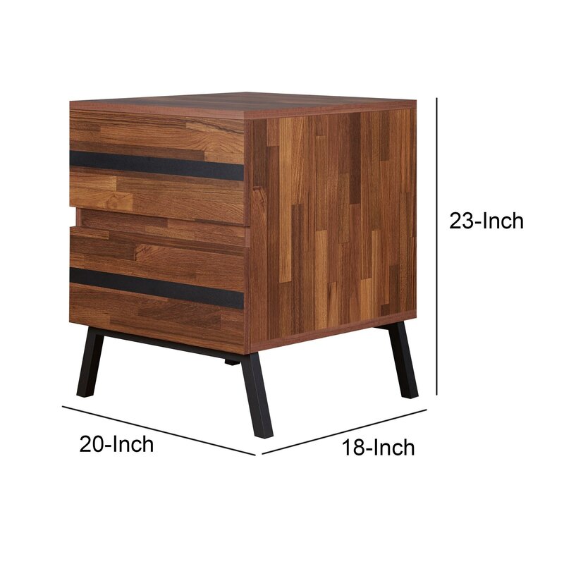 Union Rustic Egor Square 2 Drawer Nightstand Wayfair