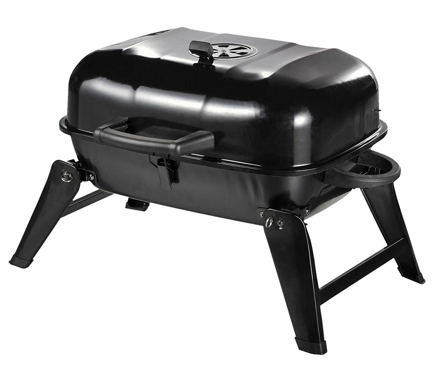 Outsunny Portable Folding Outdoor Tabletop Bbq Kettle Charcoal