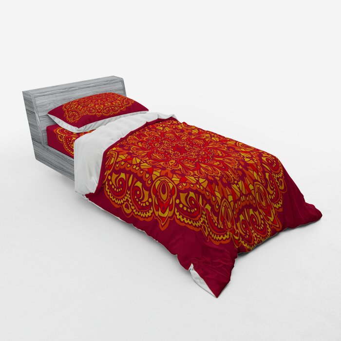 East Urban Home Ambesonne Mandala Bedding Set Psychedelic Vibrant