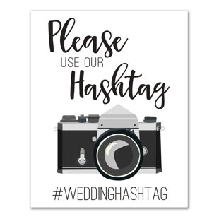 Wayfair Wedding Registry Ca Wedding Hashtag Textual Art On Canvas In Black White