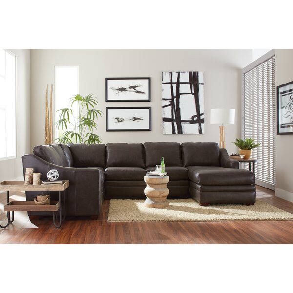 Dalhart Leather Right Hand Facing Reclining Sectional By Westland And Birch