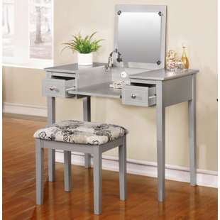 2 Piece Vanity Set With Mirror Wayfair Saw Works Vanity Set With Mirror