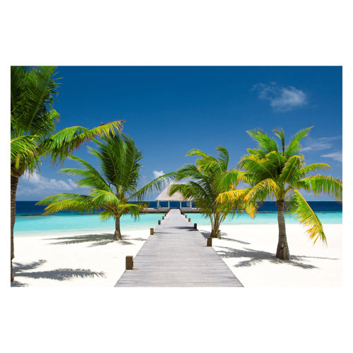 Catwalk To Paradise 1.9m x 2.88m Textured Matt Peel & Stick Wall Mural East Urban Home