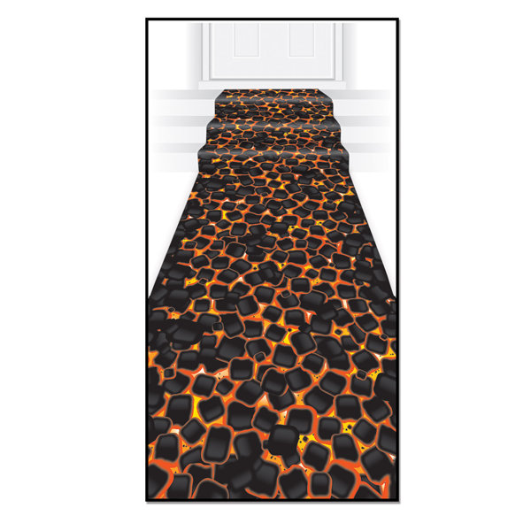 Hot Coals Runner Indoor/Outdoor Area Rug by The Beistle Company