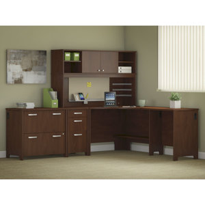 Benter 5 Piece L-Shape Desk Office Suite