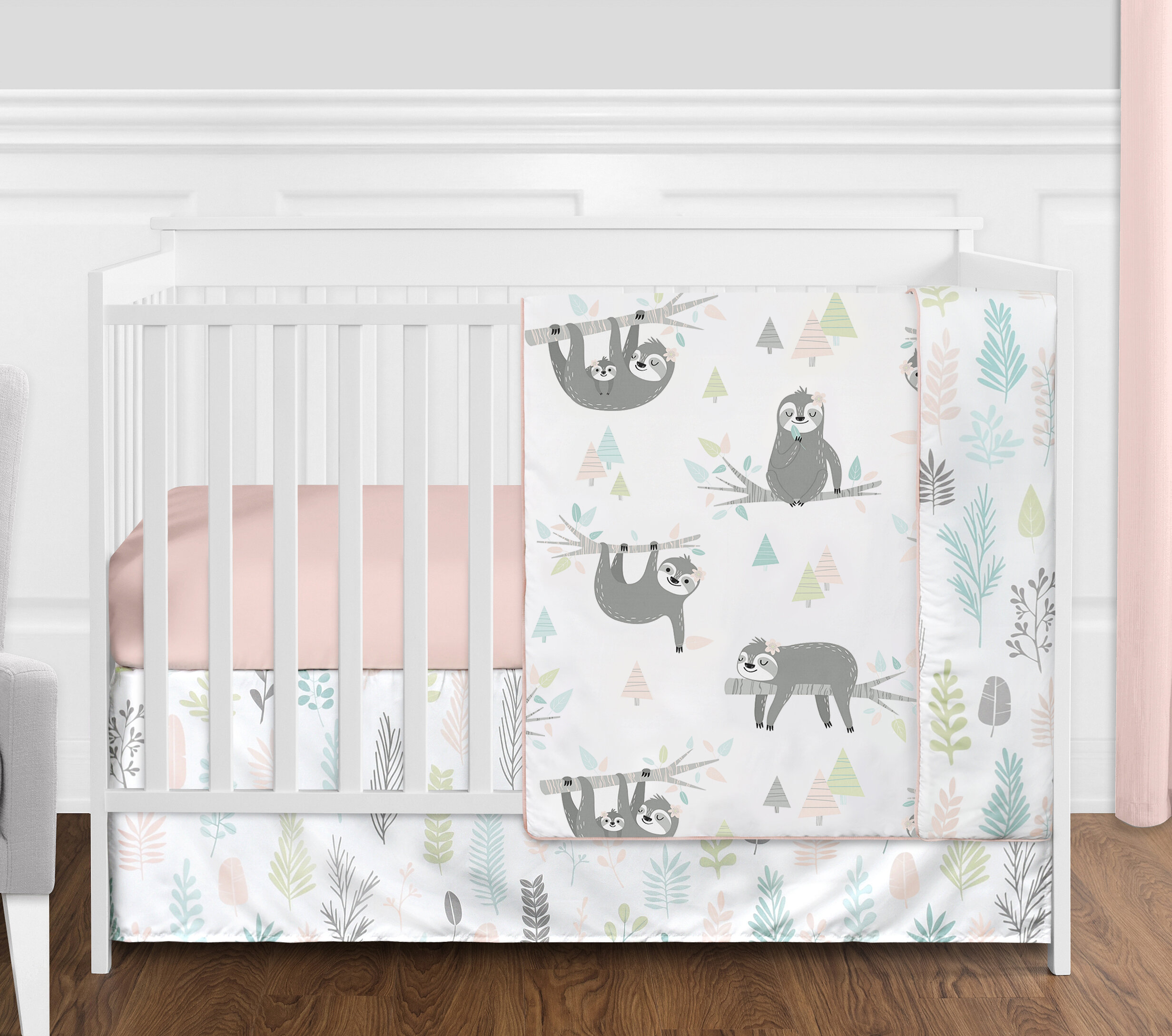 baby girl nursery bedding and curtains