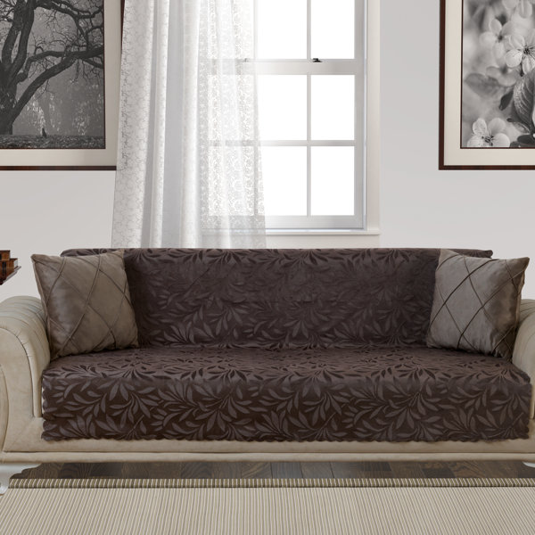 Acacia Anti-Slip Pet Furniture Protector Box T-Cushion Sofa Slipcover By Red Barrel Studio