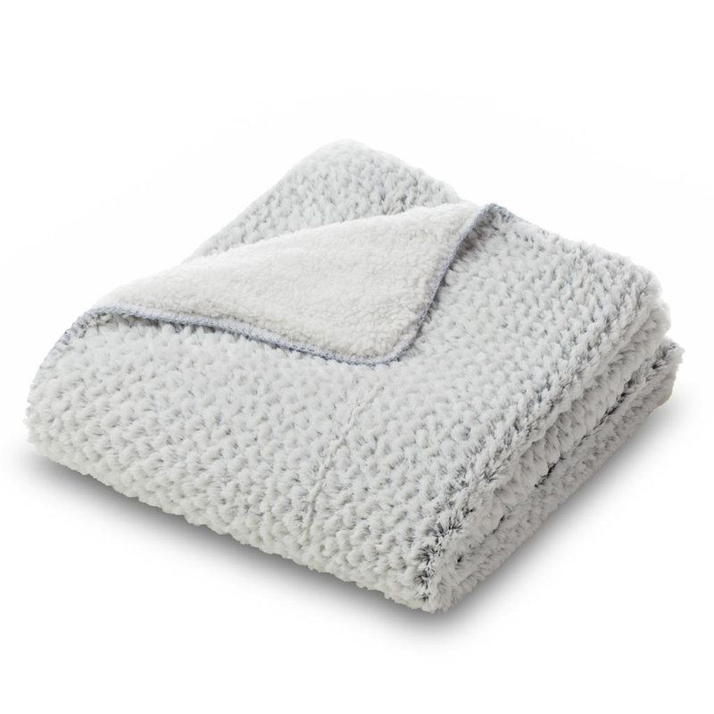 Where the Polka Dots Roam Essential Mink Faux Fur Throw Blanket