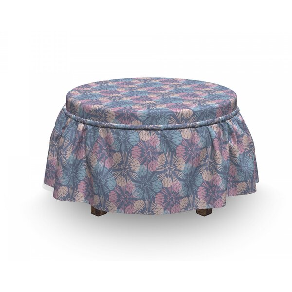 Abstract Dandelion Ottoman Slipcover (Set Of 2) By East Urban Home