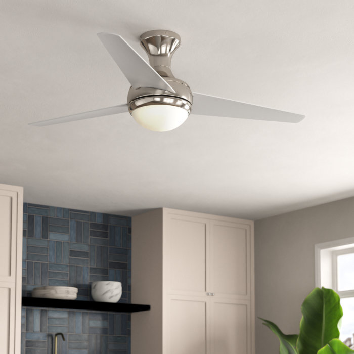 48 Bernabe 3 Blade Ceiling Fan With Remote Light Kit Included