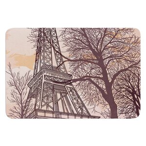 Eiffel Tower by Sam Posnick Bath Mat