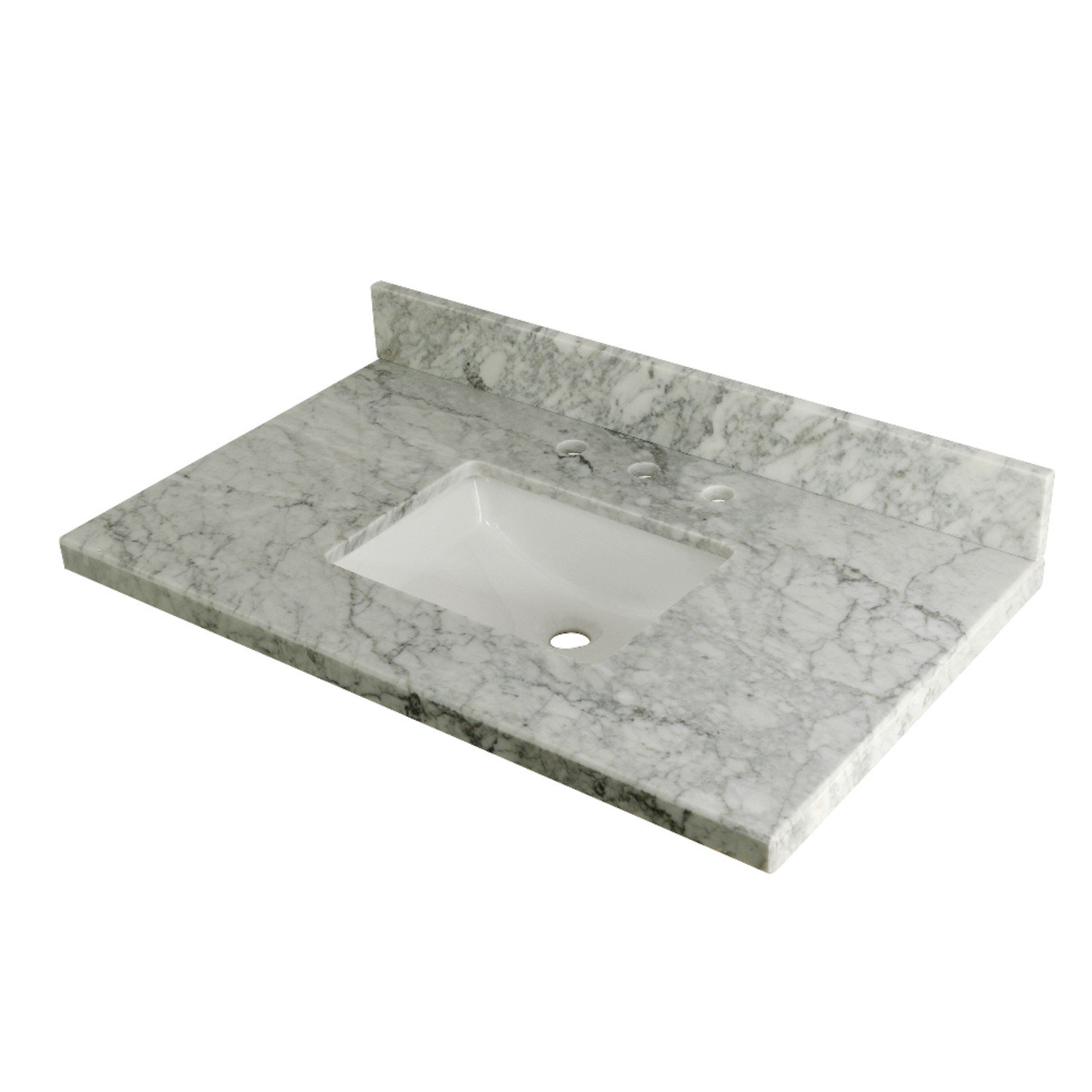 Kingston Brass Templeton Carrara Marble 36 Single Bathroom Vanity Top Reviews Wayfair