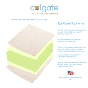 Cradletyme Naturals EcoFoam Supreme Damask Cloth Crib Mattress