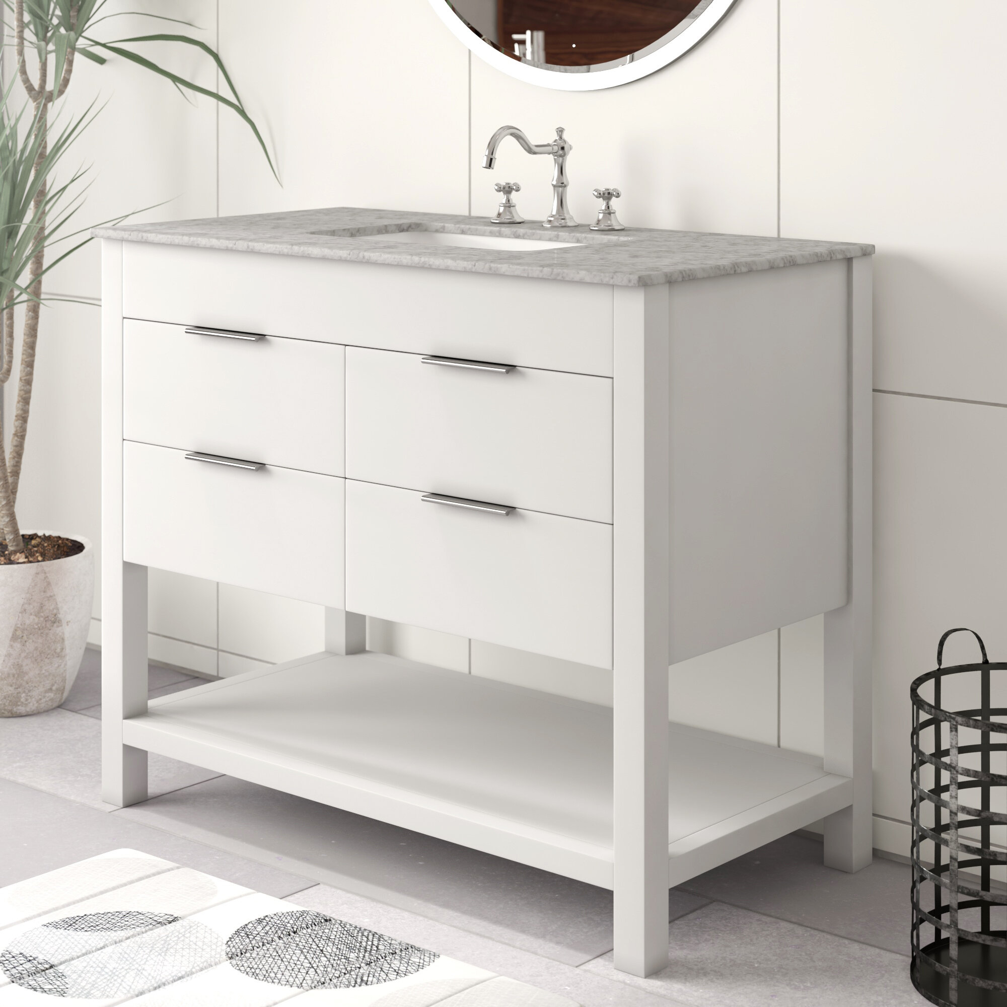 Allmodern Kaylie 42 Single Bathroom Vanity Set Reviews Wayfair