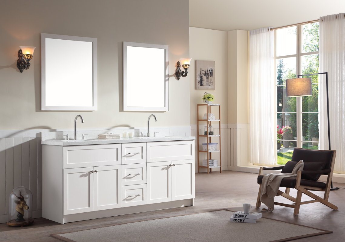 Ariel Bath Hamlet 73" Double Bathroom Vanity Set & Reviews Wayfair
