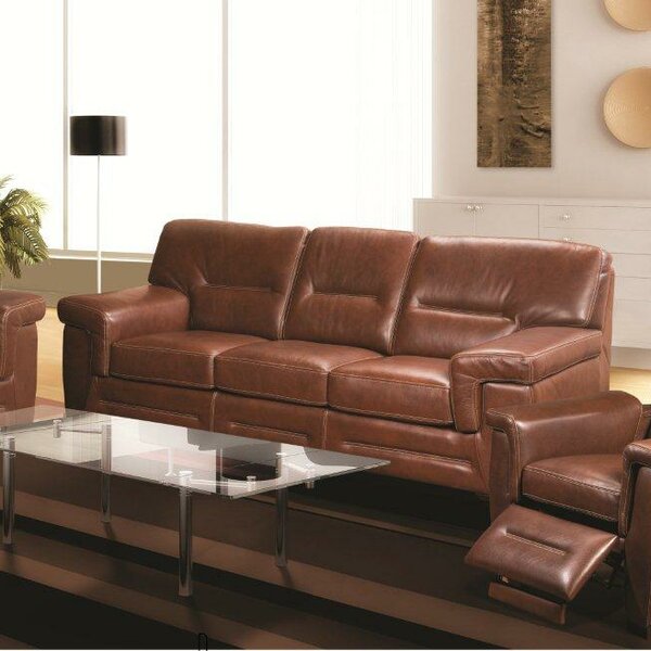 Kennard Leather Sofa By Red Barrel Studio